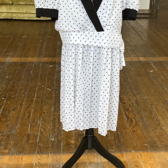 1920s inspired vintage, sheer polkadot, flapper dress - Picture 5 of 11